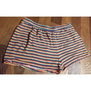 Isaac Mizrahi Rainbow Sleep lounge Stretch Shorts Womens Medium pull on colorful